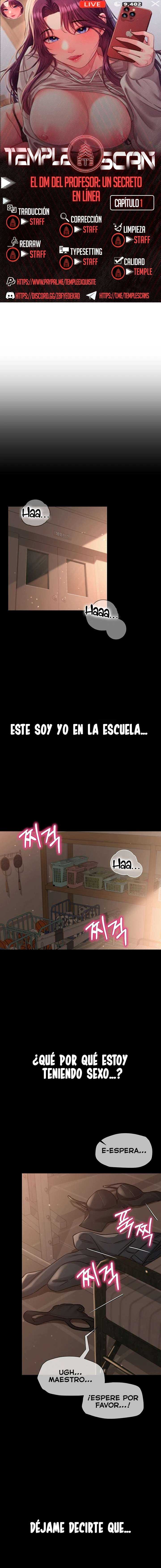 El DM Del Profesor: Un Secreto En Línea Capítulo 1 - Page 1