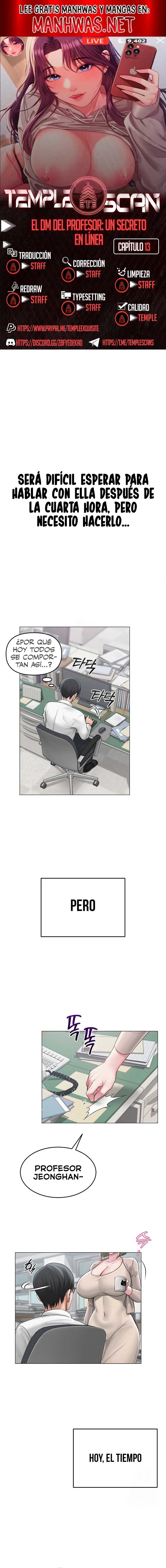 El DM Del Profesor: Un Secreto En Línea Capítulo 13 - Page 1
