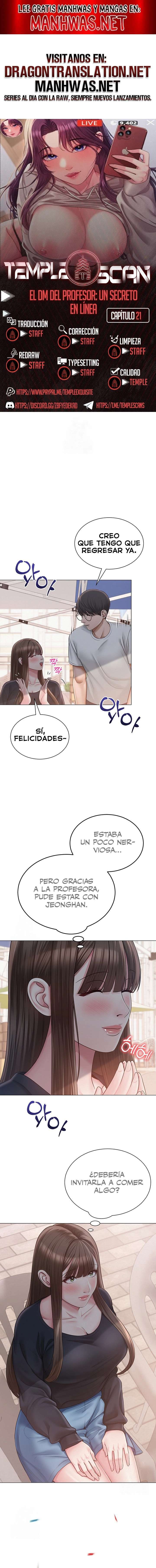 El DM Del Profesor: Un Secreto En Línea Capítulo 21 - Page 1