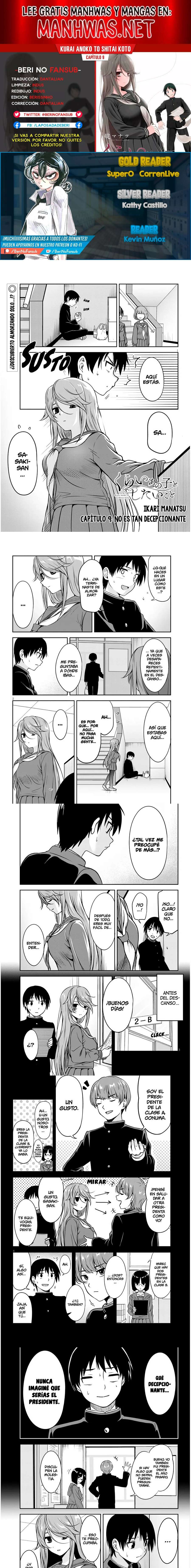 Kurai Anoko to Shitai koto Capítulo 9 - Page 1