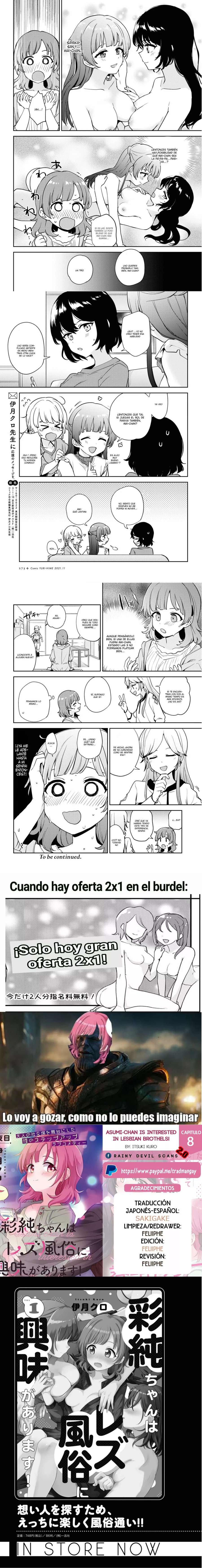 Asumi-chan wa Lesbian Fuuzoku ni Kyoumi ga Arimasu! Capítulo 8 - Page 7