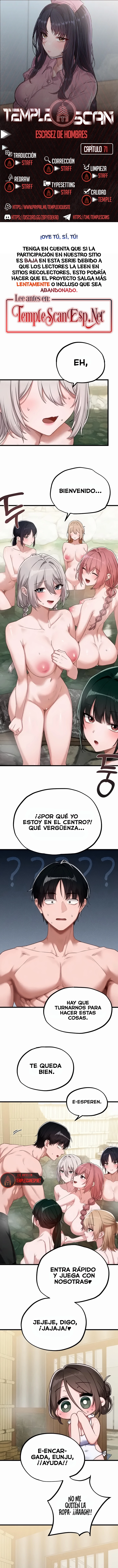 Escases de Hombres Capítulo 71 - Page 1