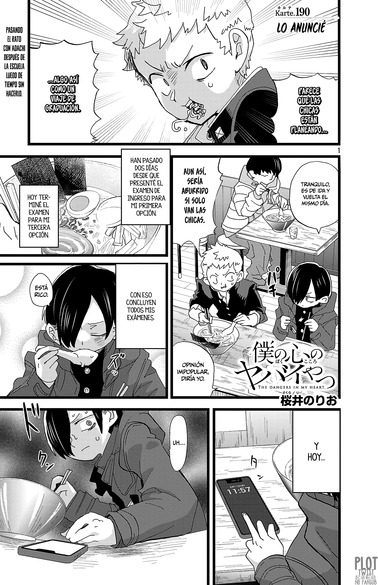 Boku no Kokoro no Yabai Yatsu Capítulo 190 - Page 3