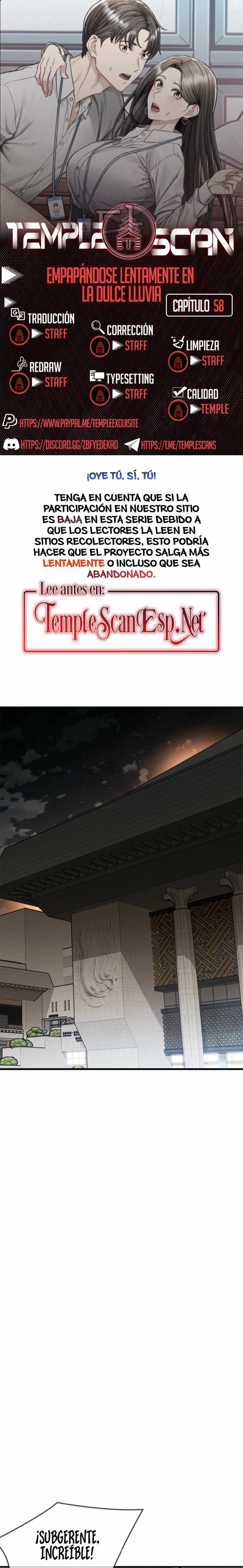 Empapandose Lentamente En La Dulce Lluvia Capítulo 58 - Page 1