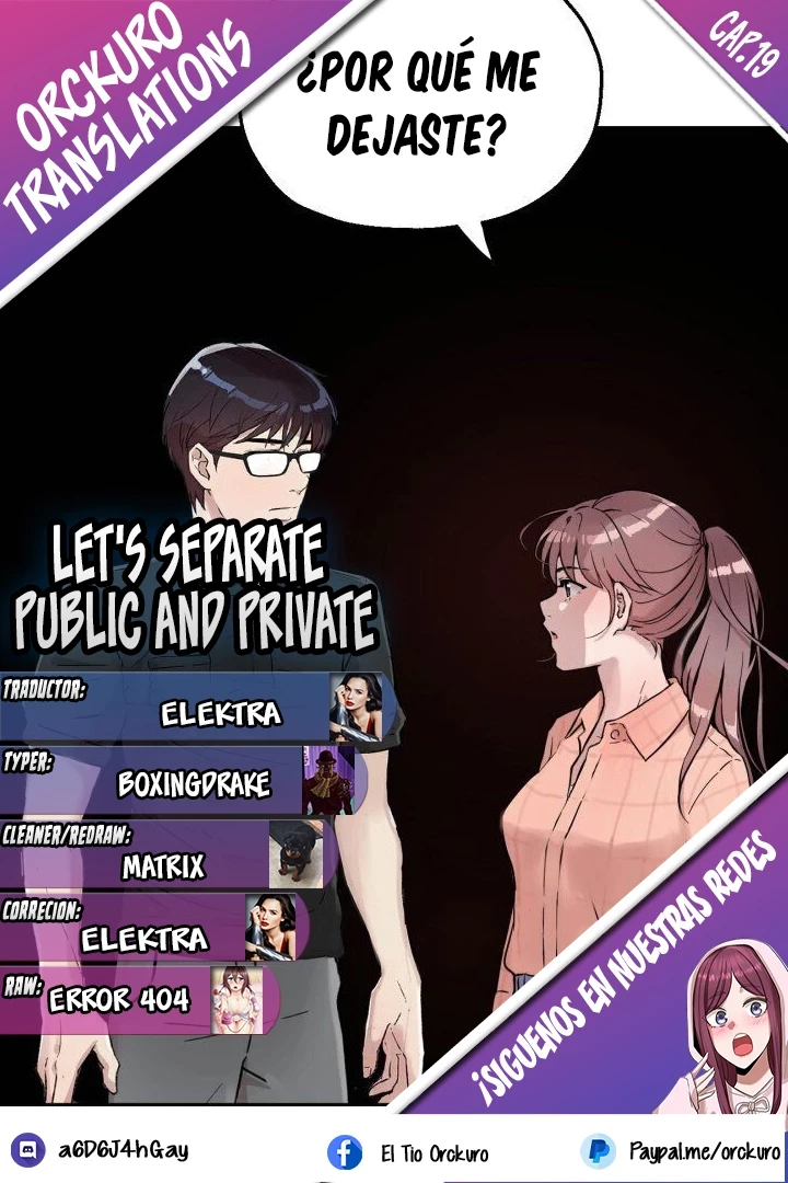 Separemos lo público de lo privado Capítulo 19 - Page 1