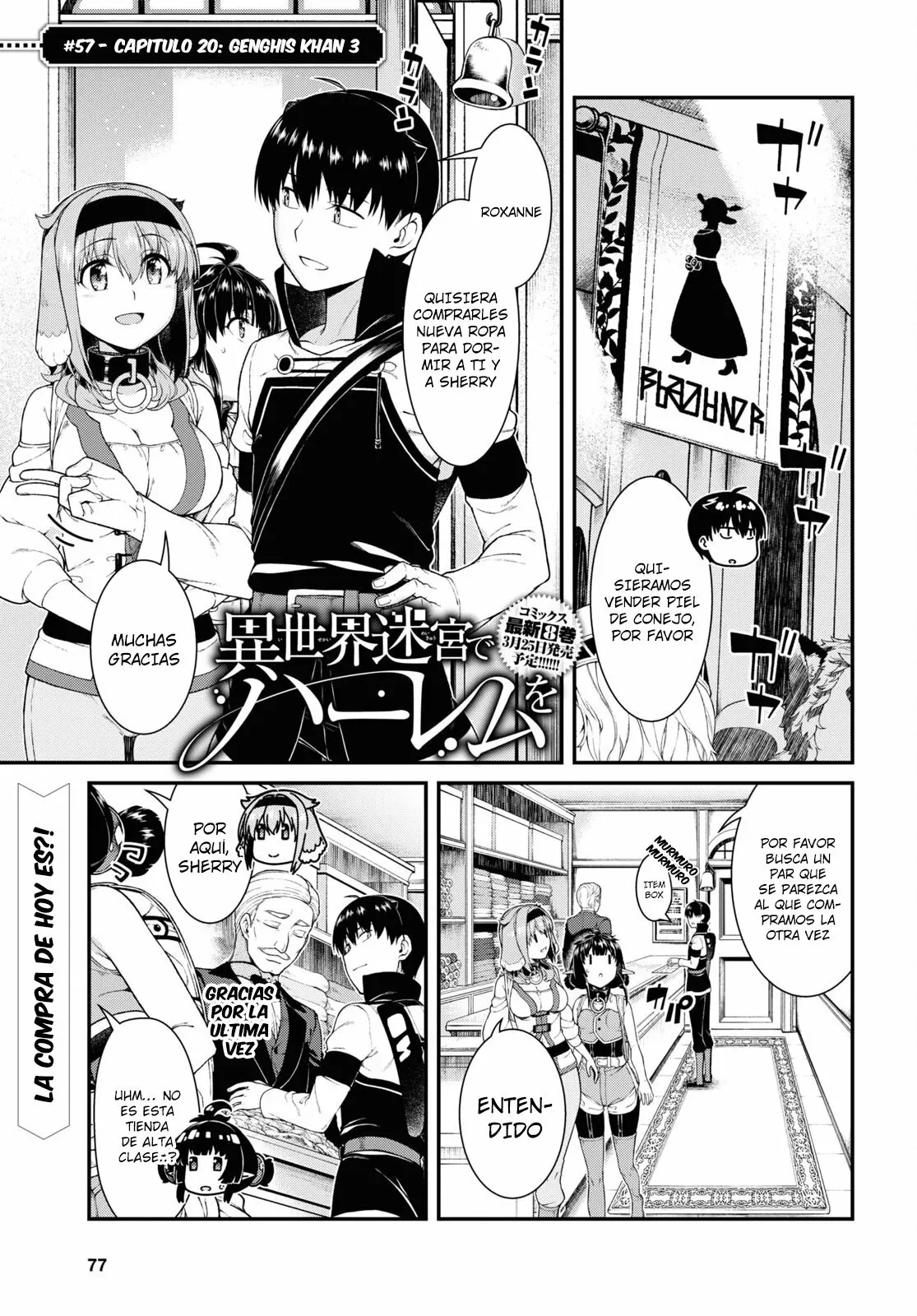 Isekai Meikyuu de Dorei Harem wo Capítulo 57 - Page 3